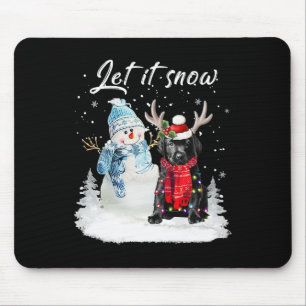 Tapis De Souris Labrador Pup Père Noël Chien Noël Snowman Xmas Paj
