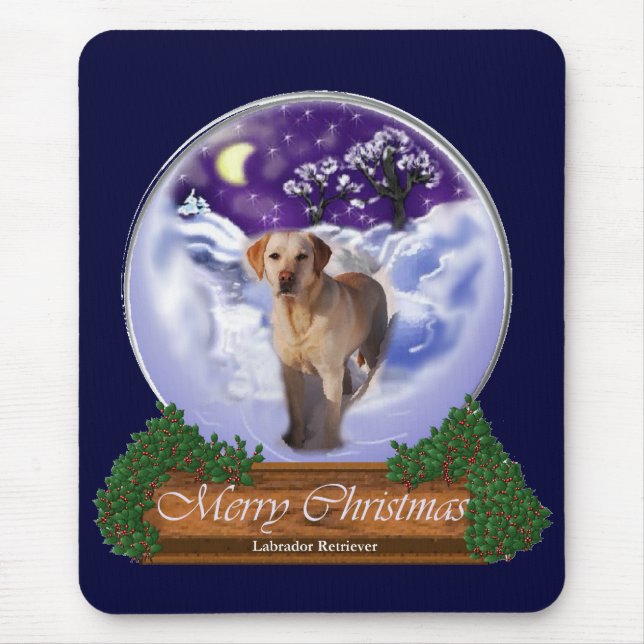 Tapis De Souris Labrador Retriever Cadeaux de Noël (Devant)
