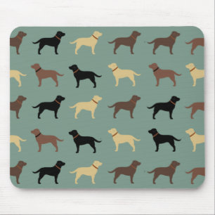 Tapis De Souris Labrador Retriever Chien Silhouettes Laboratoires
