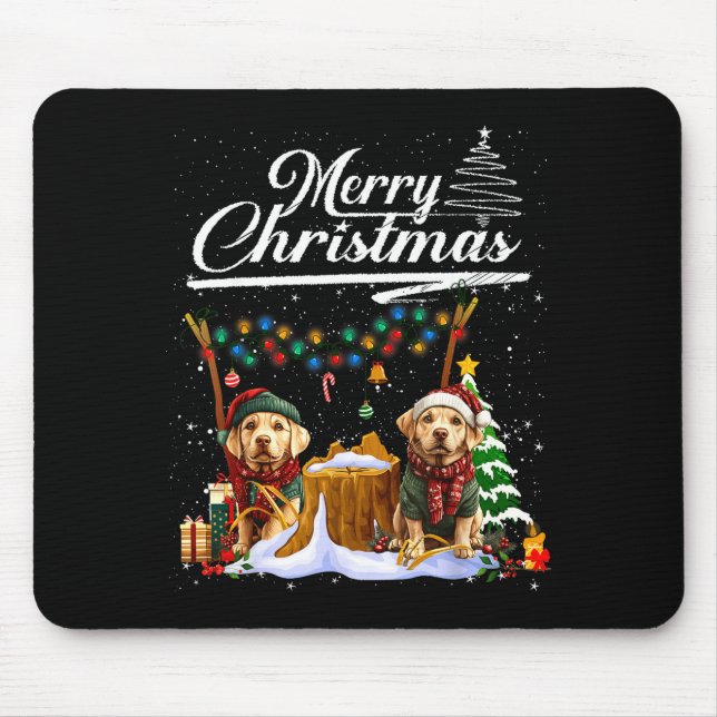 Tapis De Souris Labrador Retriever Christmas Tree Decorations Dog  (Devant)