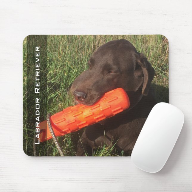 Tapis De Souris Labrador Retriever Custom Photo Chasse Chien (Avec souris)