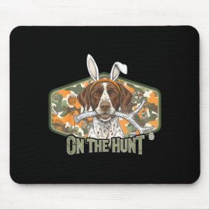 Tapis De Souris Labrador retriever de Pâques drôle à la chasse au