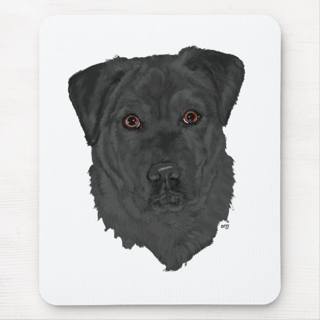 Tapis De Souris Labrador Retriever noir (Devant)