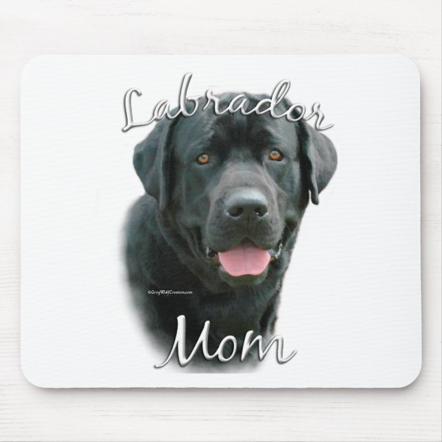 Tapis De Souris Labrador Retriever (noir) Maman 2 (Devant)