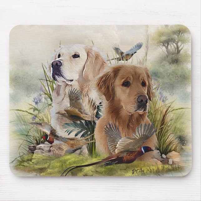 Tapis De Souris Labrador Retrivers avec faisan, Art (Devant)