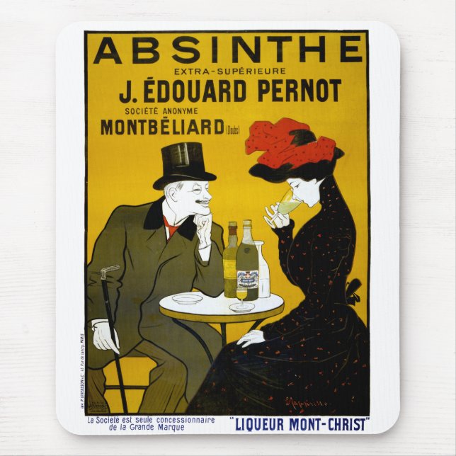 Tapis De Souris L'ABSINTHE fait le coeur se développer plus (Devant)