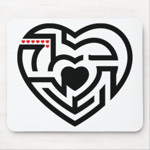 Tapis De Souris labyrinthe d'amour