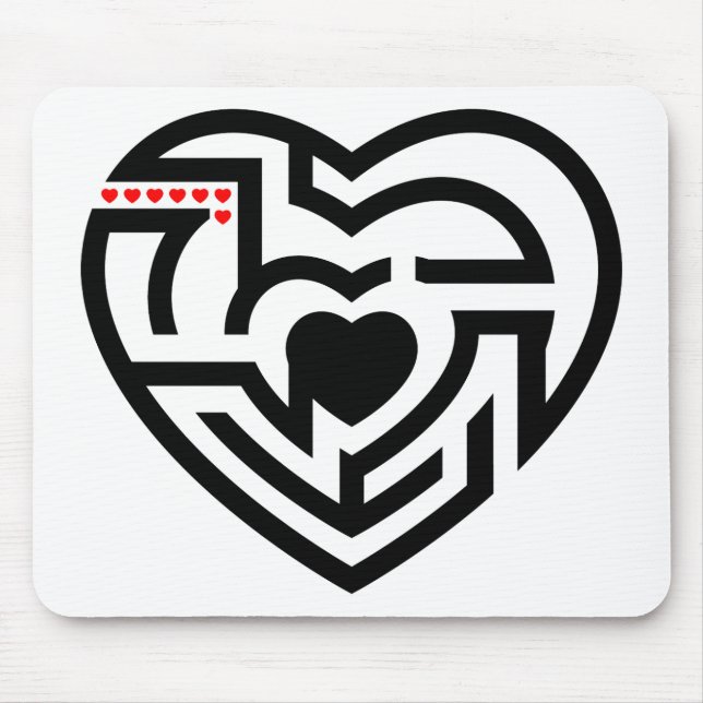 Tapis De Souris labyrinthe d'amour (Devant)