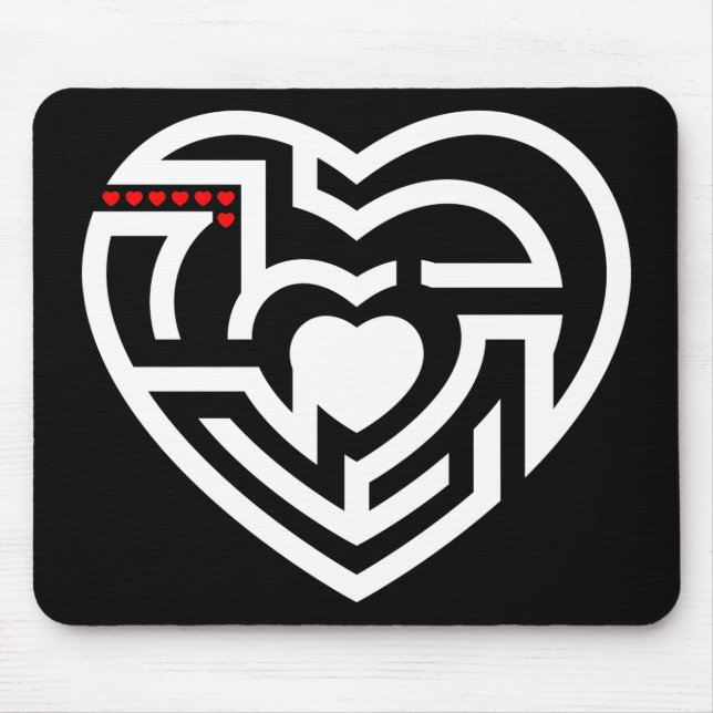 Tapis De Souris labyrinthe d'amour (Devant)