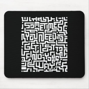 Tapis De Souris Labyrinthe Motivationnel T-shirt Illusion d'Optiqu