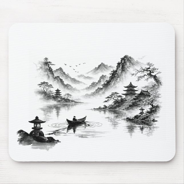 Tapis de souris Lac Brumeux 2 (Devant)
