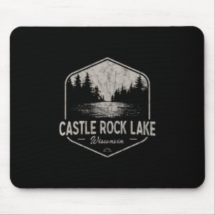 Tapis De Souris Lac Castle Rock Wisconsin Plein air Vintage