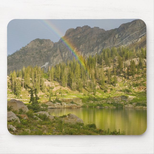 Tapis De Souris Lac Cecret avec arc-en-ciel sur Devil's Castle, (Devant)