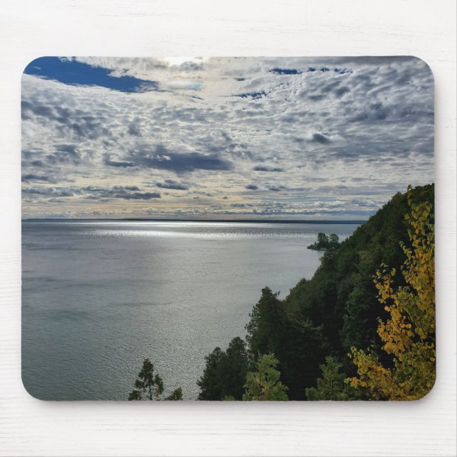 Tapis De Souris Lac Huron, vue de l'île Mackinac (Devant)