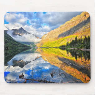Tapis De Souris Lac medicine du stimulant deux au lever de soleil