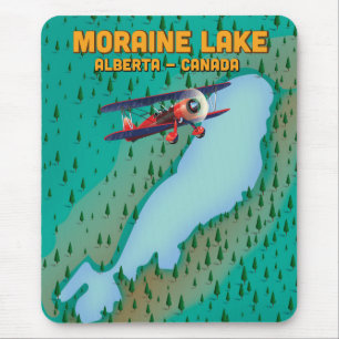 Tapis De Souris lac Moraine Alberta Canada carte