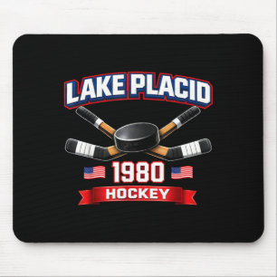 Tapis De Souris Lac placide 1980 hockey vintage puck usa new york