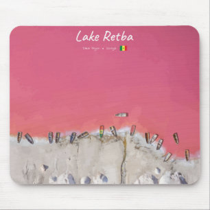 Tapis De Souris Lac Retba, Sénégal - Bateaux du lac rose
