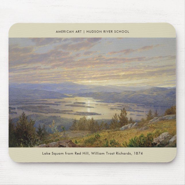 Tapis De Souris Lac Squam Red Hill Art Paysage peinture (Devant)