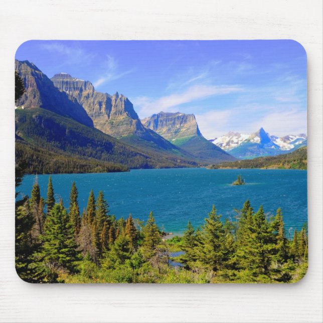 Tapis De Souris Lac st. Mary, parc national de glacier, Montana (Devant)