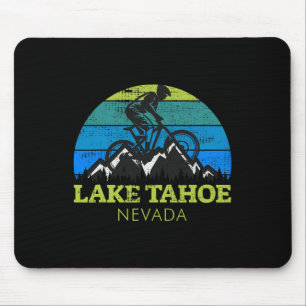 Tapis De Souris Lac Tahoe Nevada Mountain Biking Mtb Souvenir Vint