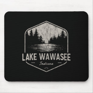 Tapis De Souris Lac Wawasee Indiana Plein air Vintage