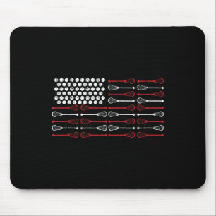 Tapis De Souris Lacrosse American Flag Lax Mom Design