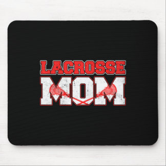 Tapis De Souris Lacrosse Maman Vintage Retro Lacrosse Stick Sun Ca
