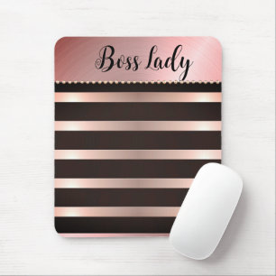 Tapis De Souris Lady Boss Rose Épais