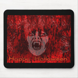 Tapis De Souris Lady des vampires effrayants dans le sang Mousepad