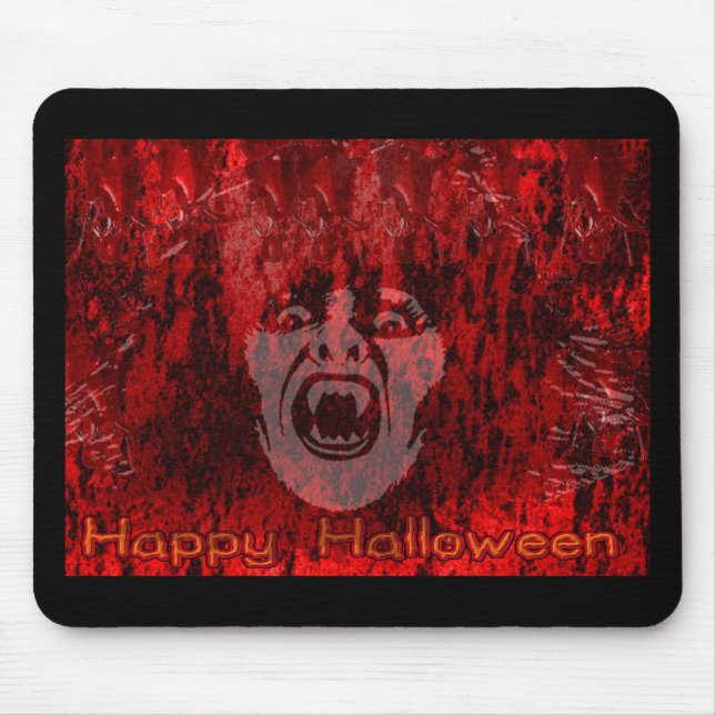 Tapis De Souris Lady des vampires effrayants dans le sang Mousepad (Devant)