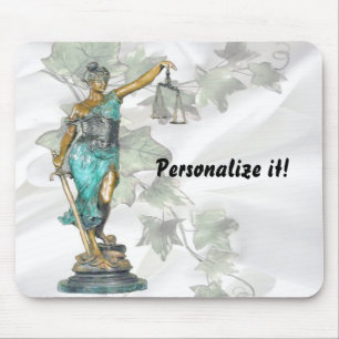 Tapis De Souris Lady Justice sur Satin et Ivy