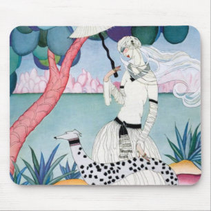 Tapis De Souris Lady with Dalmatian Dog - Helen Dryden