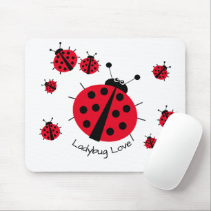 Tapis De Souris Ladybug Love Girl Fun Joli dessin