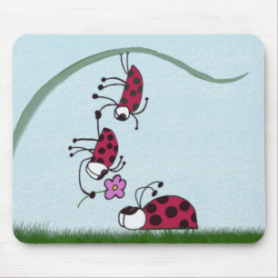 Tapis De Souris Ladybug Professant Son Illustration D'Amour