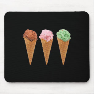 Tapis De Souris Laffer Les Cônes De Crème De Glace Et La Crème De