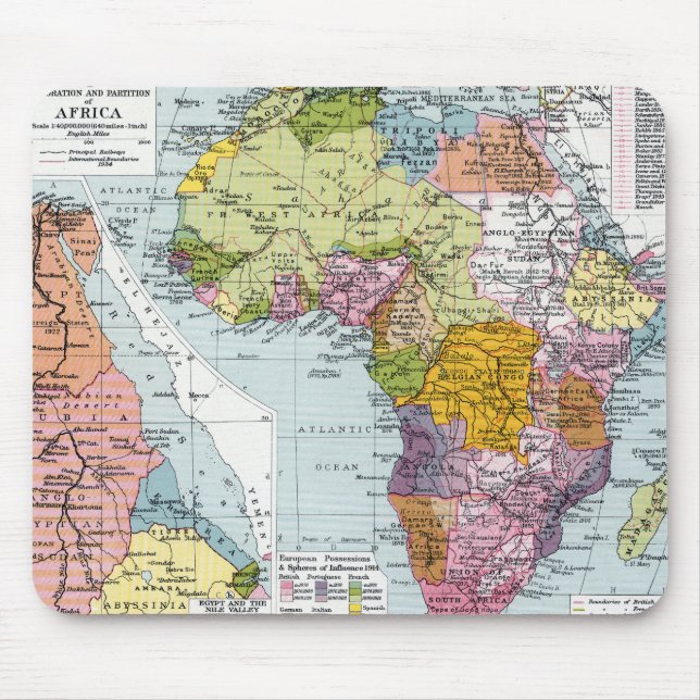 TAPIS DE SOURIS L'AFRIQUE DIVISÉE, 1914 (Devant)