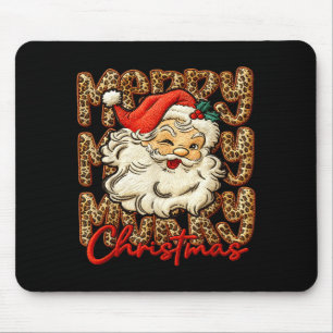Tapis De Souris Laine à crochet à crochet coquette Joyeux Noël 