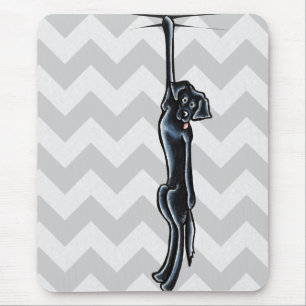 Tapis De Souris -Laisse noire collante Art™ de laboratoire