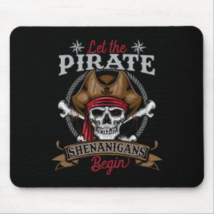 Tapis De Souris Laisser Les Shenanigans Pirates Commencer Le Squel