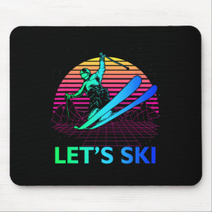 Tapis De Souris Laissez Est Ski Coloré Vintage 90s 80s Ski De Fond