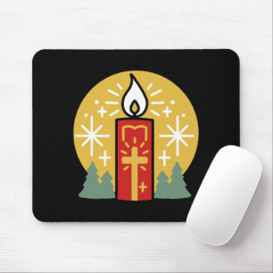 Tapis De Souris Laissez Faith être votre plus brillant Star Candle
