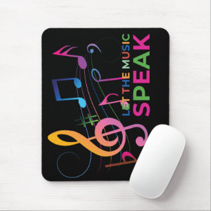 Tapis De Souris Laissez La Musique Parler, Notes Musicales
