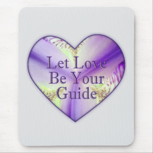 Tapis De Souris Laissez l'amour être votre guide, fleur de coeur