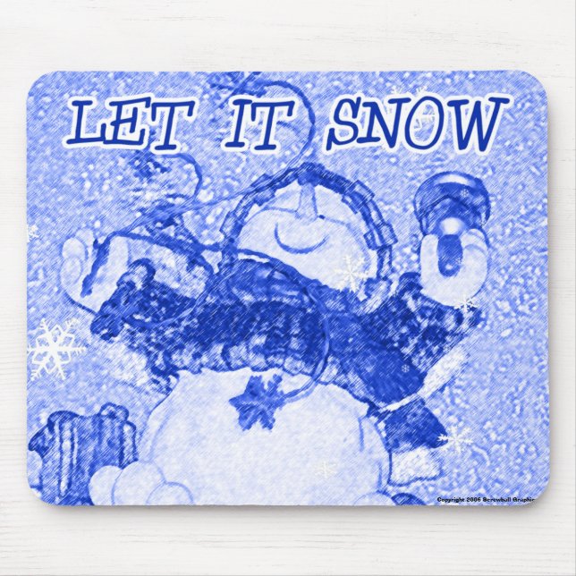 Tapis De Souris Laissez-le neiger Mousepad (Devant)