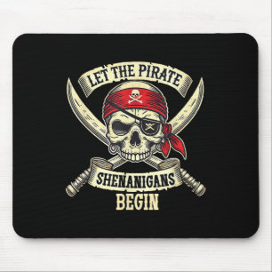 Tapis De Souris Laissez les Manigances de Pirates Commencer Hallow