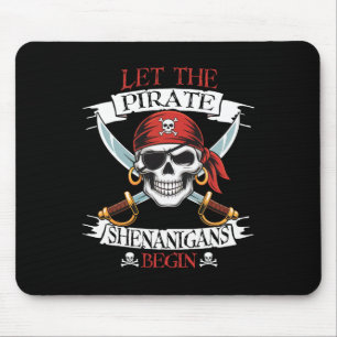 Tapis De Souris Laissez Les Shenanigans Pirates Begian Pirate Skul