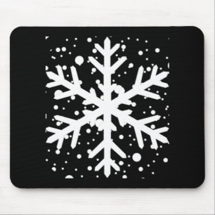 Tapis De Souris Laissez Tomber La Neige Un Grand Flocon De Neige T
