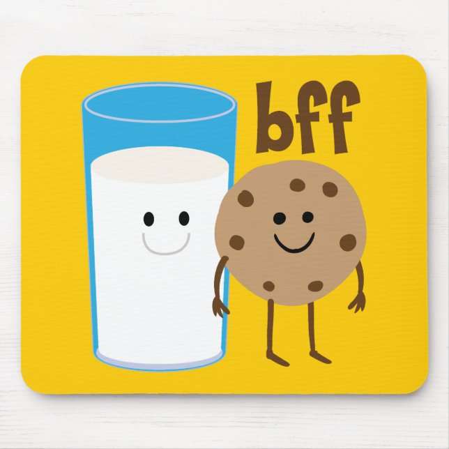 Tapis De Souris Lait et biscuits BFF (Devant)