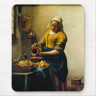 Tapis De Souris Lait se renversant de la bonne de Vermeer (circa
